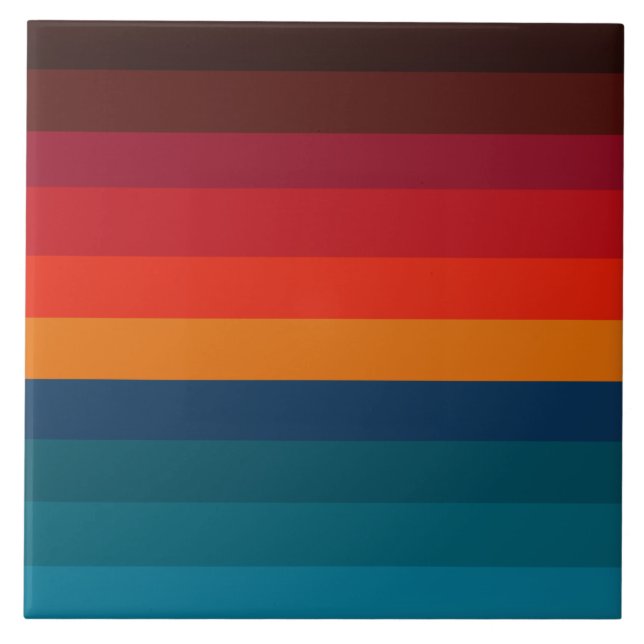 Modern art gradient stripes tile (Front)