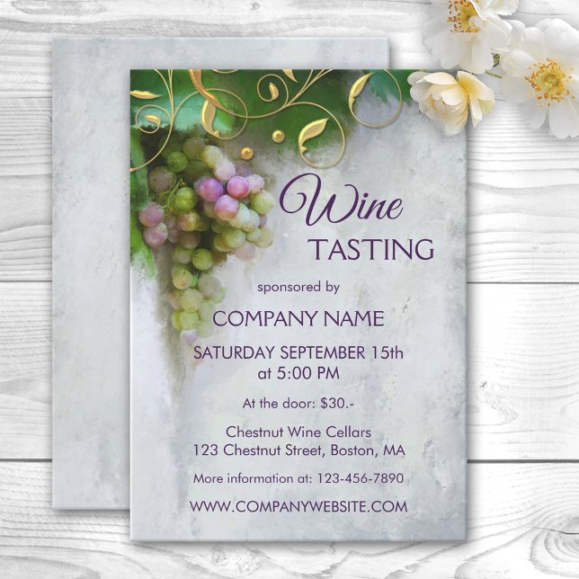 Modern Art Grapes Company Wine Tasting Invitation (Creator Uploaded)