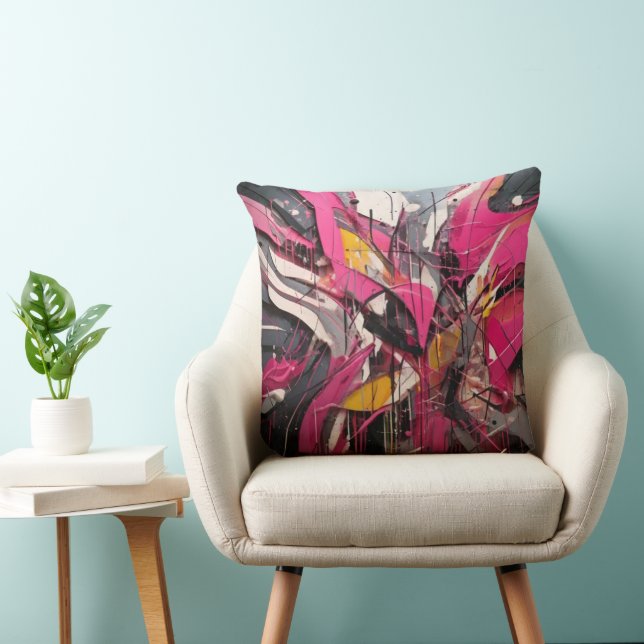 Modern art graphic  throw pillow (Chair)