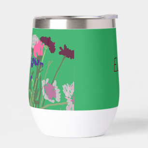 Modern Art Happy Colourful Wildflowers +Custom Nam