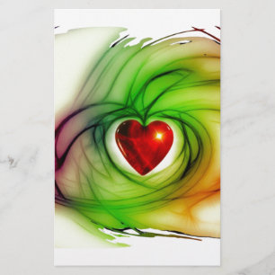 Modern art heart, chic love pattern gifts for her stationery