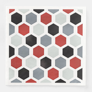 Modern Art Hexagon Pattern Napkin