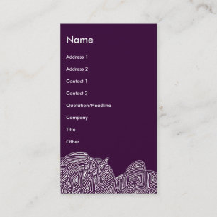 Modern Art Lady Business Card