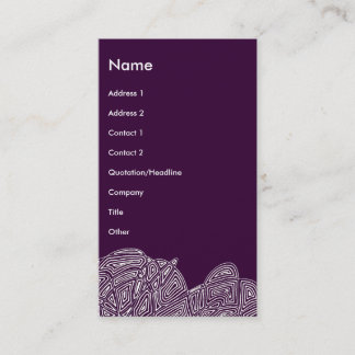 Modern Art Lady Business Card