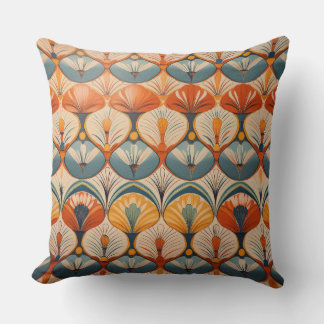 Modern art leafs throw pillow