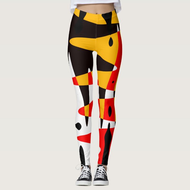Modern Art Leggings 4 Nations Native Art Leggings (Front)