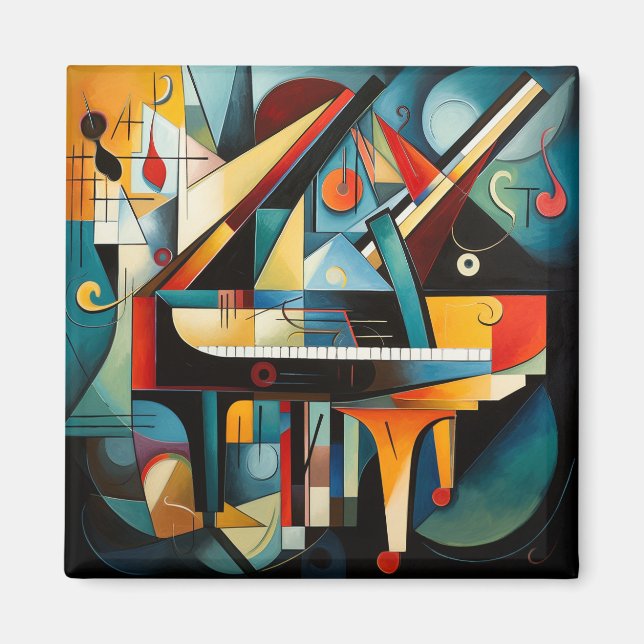 Modern art magnet of piano (Front)