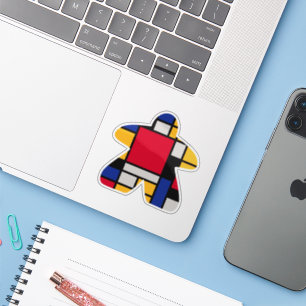 Modern Art Meeple Vinyl Sticker