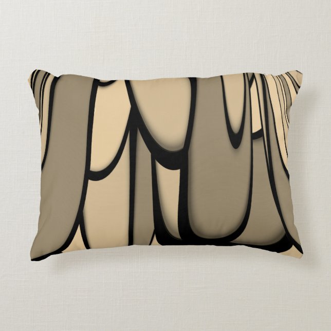 Modern Art Melting Brown Hues  Accent Pillow (Front)