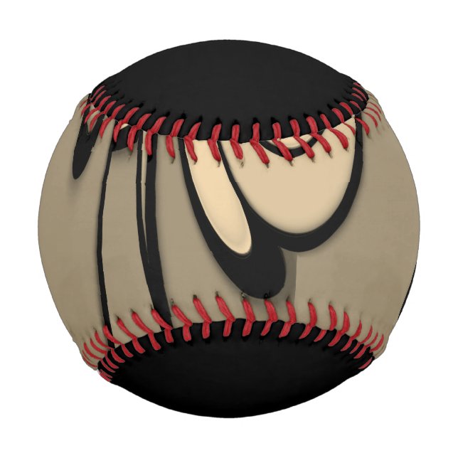 Modern Art Melting Brown Hues  Baseball (Front)