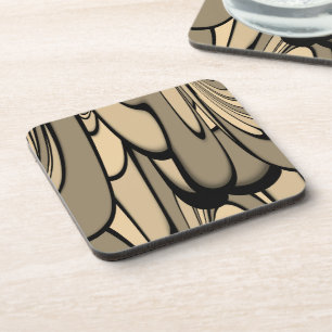 Modern Art Melting Brown Hues Coaster