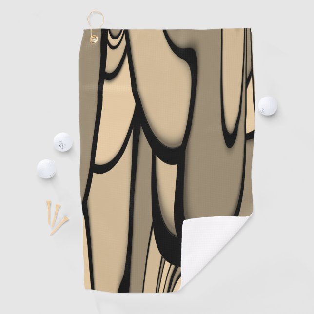 Modern Art Melting Brown Hues  Golf Towel (InSitu)