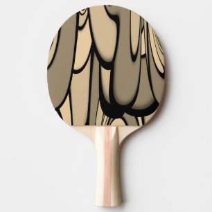 Modern Art Melting Brown Hues  Ping Pong Paddle