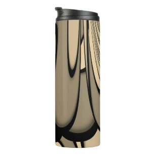 Modern Art Melting Brown Hues  Thermal Tumbler