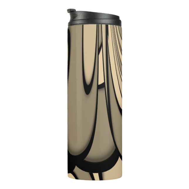 Modern Art Melting Brown Hues  Thermal Tumbler (Rotated Right)