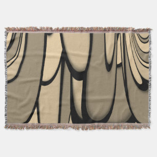 Modern Art Melting Brown Hues Throw Blanket