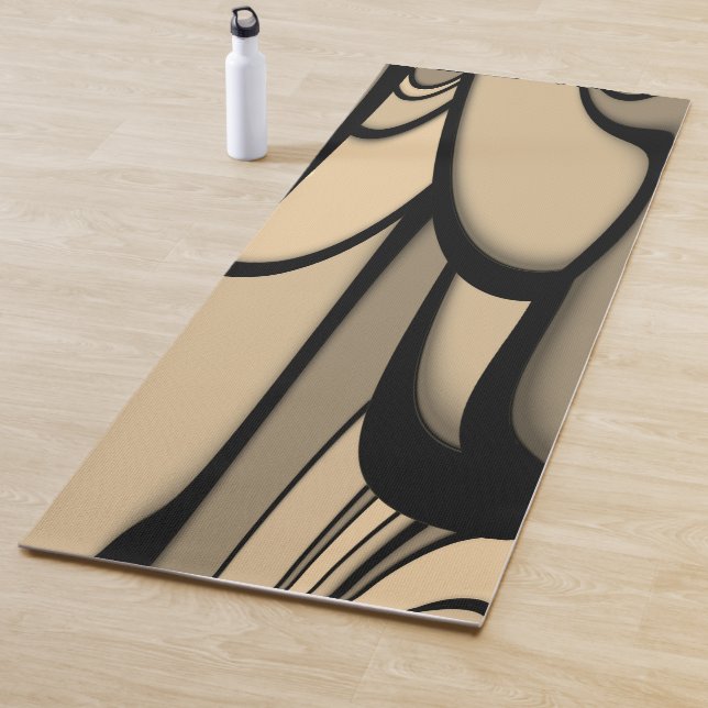 Modern Art Melting Brown Hues  Yoga Mat (In Situ)