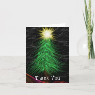 Modern Art Merry Christmas Thank You Card