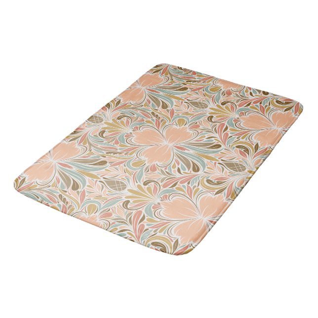 Modern Art Nouveau Boho Pattern  Bath Mat (Angled)