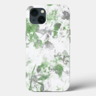 Modern art of flower pattern and wall texture mix iPhone 13 case