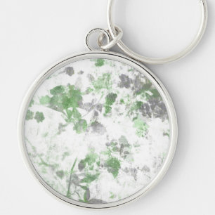 Modern art of flower pattern and wall texture mix keychain