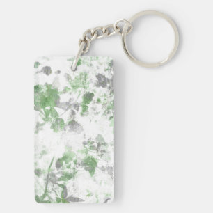 Modern art of flower pattern and wall texture mix keychain