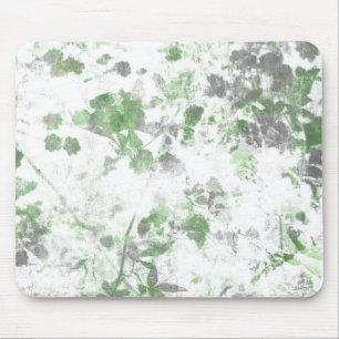 Modern art of flower pattern and wall texture mix mouse pad