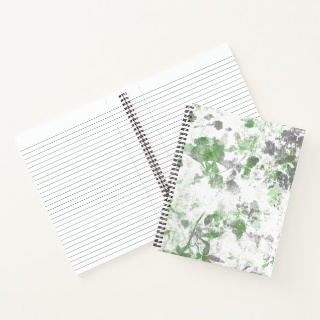 Modern art of flower pattern and wall texture mix notebook (Inside)