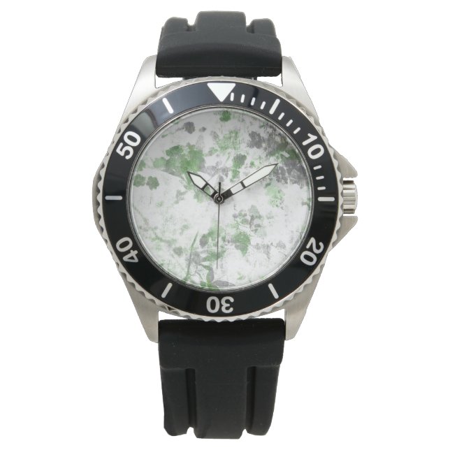 Modern art of flower pattern and wall texture mix watch (Front)
