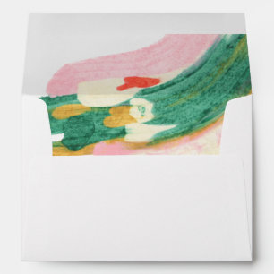 Modern Art Paint Strokes With Return Address Envelope