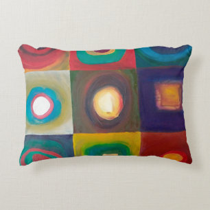 Modern Art Paintingart,modern,abstract,square,aqua Accent Pillow