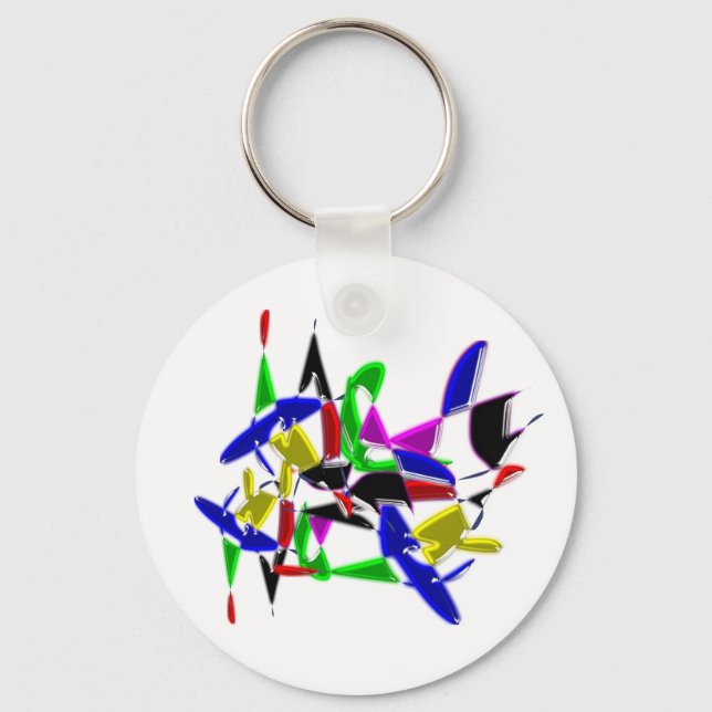 Modern art paintings ,Colour explosion Keychain (Front)