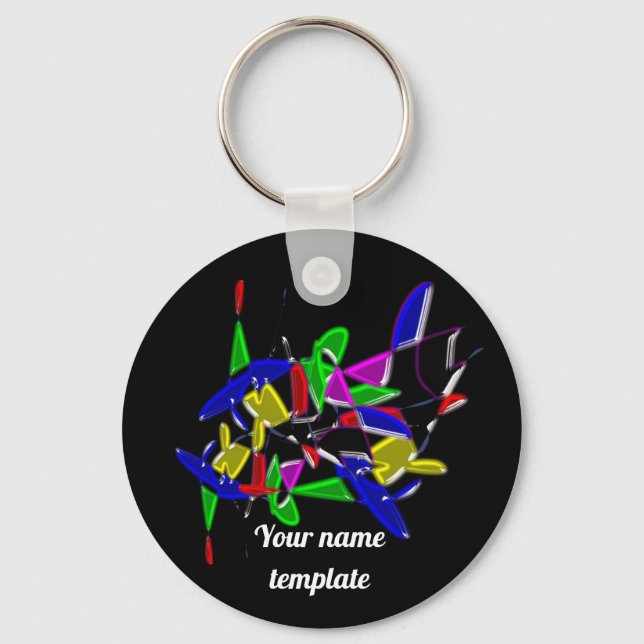 Modern art paintings ,Colour explosion Keychain (Front)