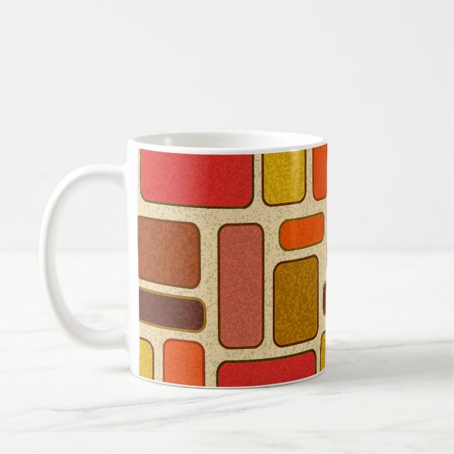 Modern Art Square Pattern Coffee Mug (Left)