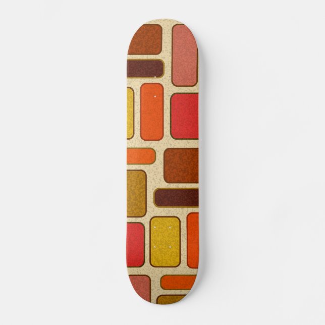 Modern Art Square Pattern Skateboard (Front)