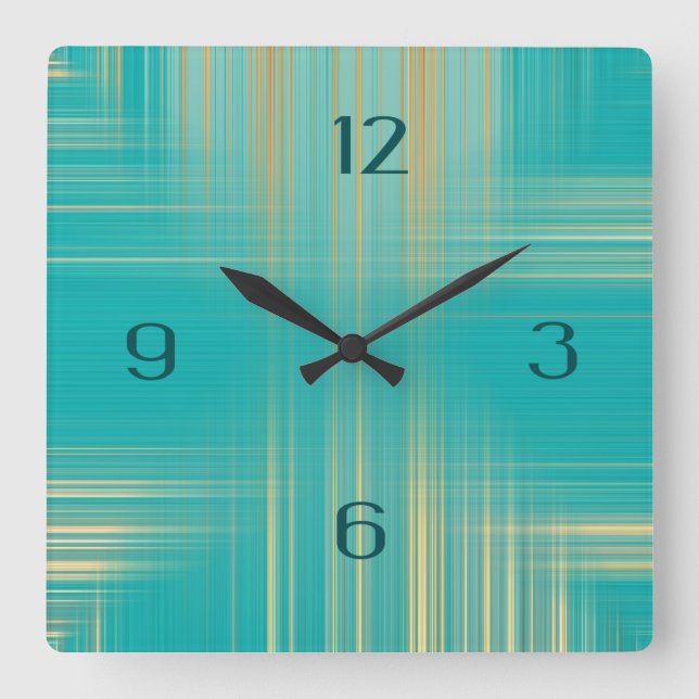 Modern art square wall clock (Front)