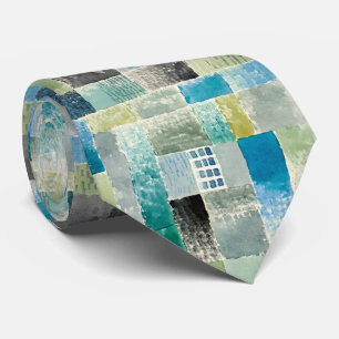 Modern Art Statement Neck Tie - Paul Klee Print