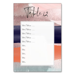 Modern Art Table Nos./Pin It to Seating Board Table Number