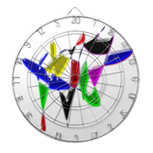 Modern art texture dartboard