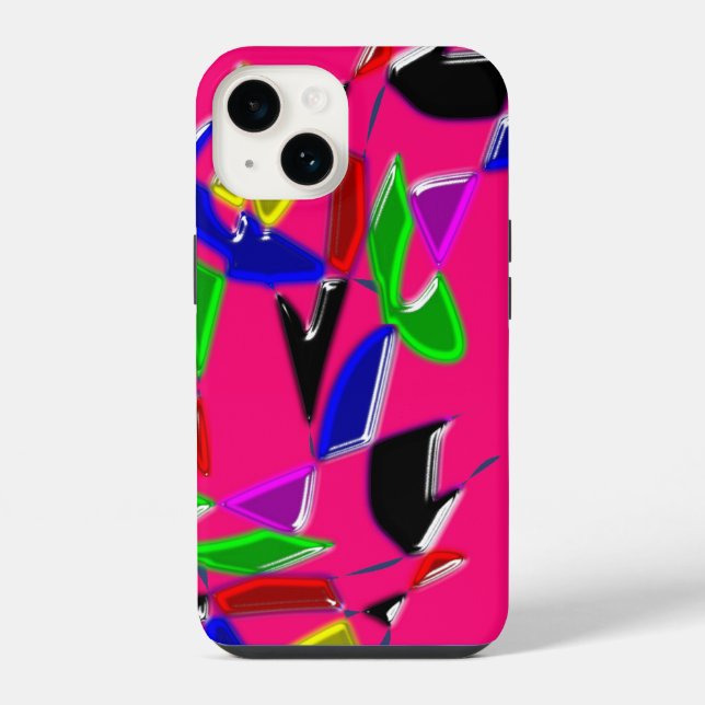 Modern art texture,pink  iPhone case (Back)