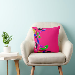 Modern art texture,pink throw pillow