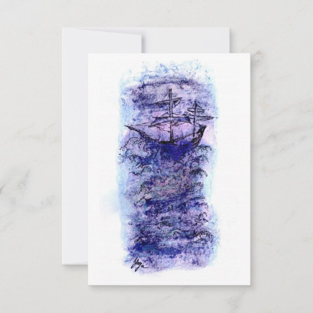 Modern art thank you card (Front)