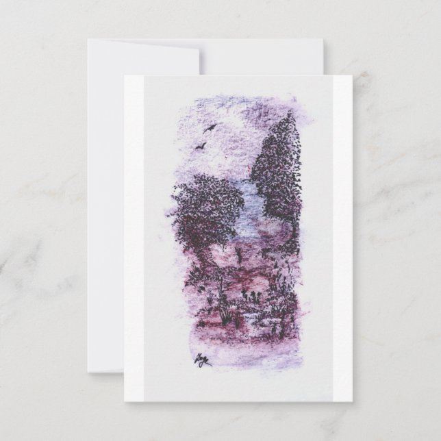 Modern art thank you card (Front)