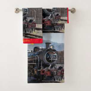 Modern Art Train Picture Family Popular Best Bath Towel Set