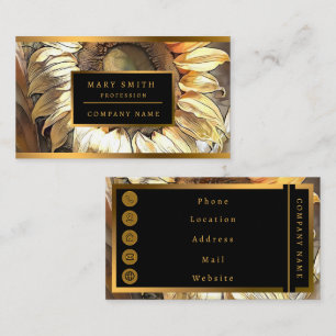Modern Art Vintage Sunflower Collection Business Card