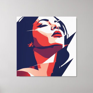 Modern Art Woman Portrait Canvas Print