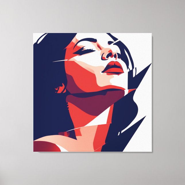 Modern Art Woman Portrait Canvas Print (Front)