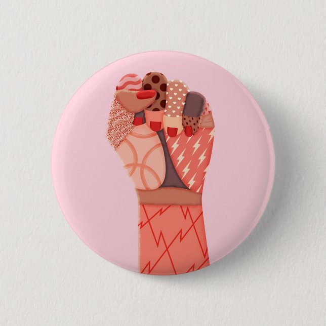 Modern Art Womens Protest 2 Inch Round Button (Front)