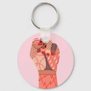 Modern Art Womens Protest Keychain
