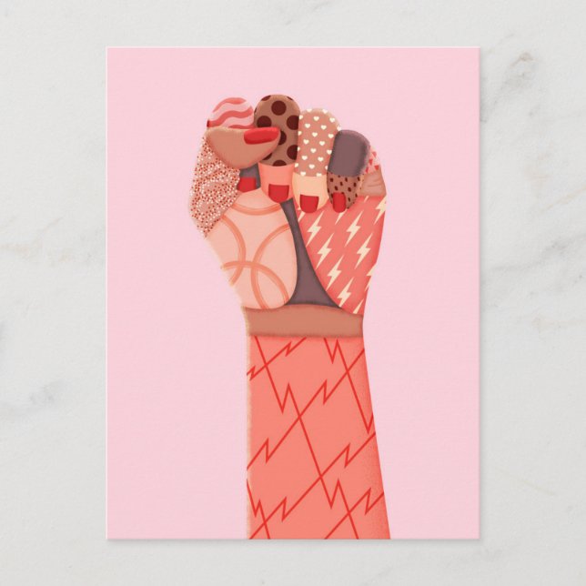 Modern Art Womens Protest Postcard (Front)